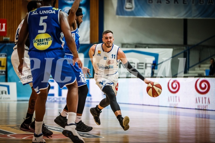 Basketball, ABL 2018/19, Playoff HF Spiel 1, Oberwart Gunners, Gmunden Swans, Hayden Thomas Lescault (11)