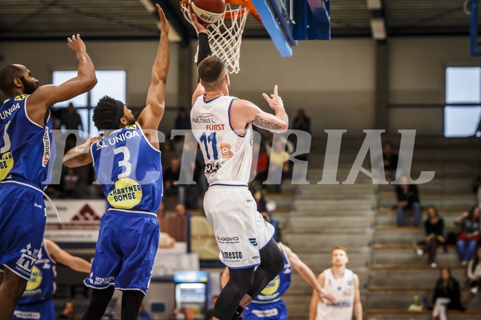 Basketball, ABL 2018/19, Playoff HF Spiel 1, Oberwart Gunners, Gmunden Swans, Hayden Thomas Lescault (11)