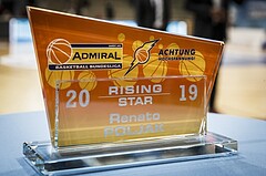 Basketball, ABL 2018/19, Playoff HF Spiel 1, Oberwart Gunners, Gmunden Swans, ABL Rising Star Trophäe