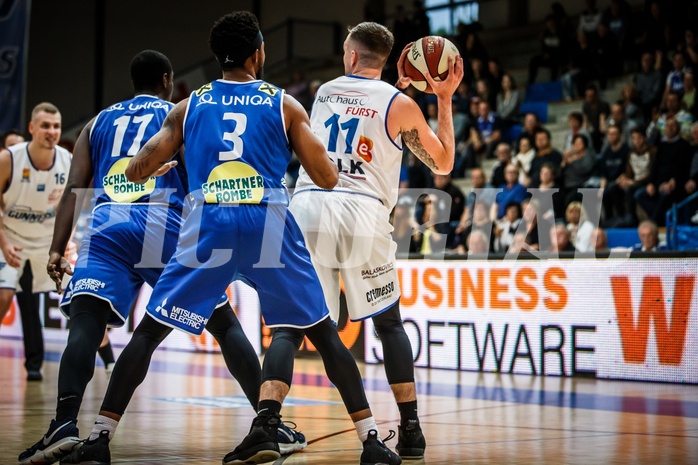 Basketball, ABL 2018/19, Playoff HF Spiel 1, Oberwart Gunners, Gmunden Swans, Hayden Thomas Lescault (11)