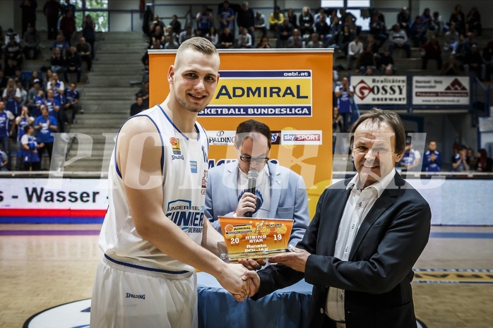 Basketball, ABL 2018/19, Playoff HF Spiel 1, Oberwart Gunners, Gmunden Swans, Renato Poljak (16) ABL Rising Star 2019