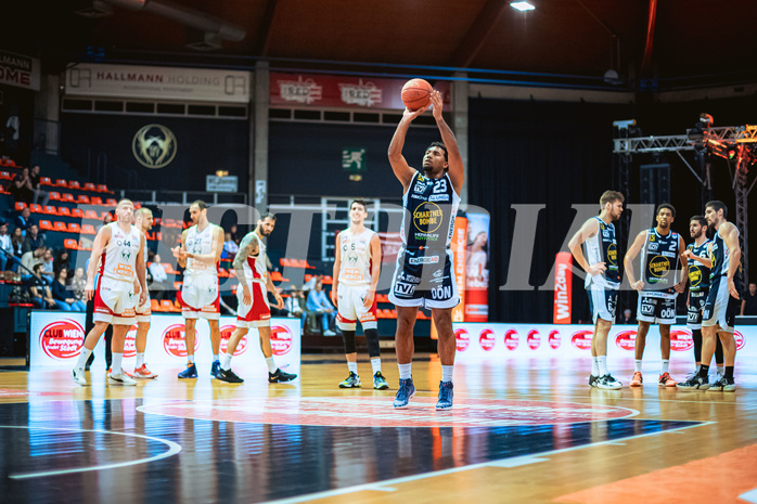 Basketball, Win2Day Superliga 2022/23, 4. Platzierungsrunde, BC Vienna, Gmunden Swans, Dwayne Lautier-Ogunleye (23)