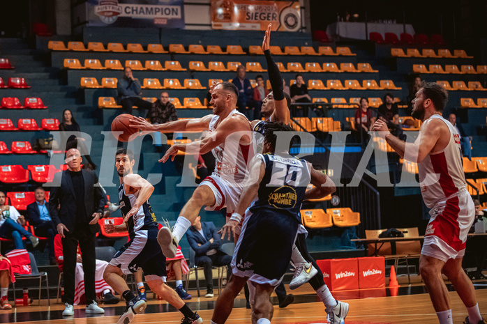 Basketball, Win2Day Superliga 2022/23, 4. Platzierungsrunde, BC Vienna, Gmunden Swans, Enis Murati (44)