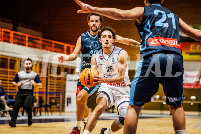 Basketball, win2day Basketball Superliga 2023/224, Grunddurchgang Runde 18, BBC Nord Dragonz, Oberwart Gunners, Lukas Hahn (25)