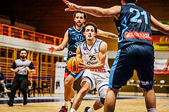Basketball, win2day Basketball Superliga 2023/224, Grunddurchgang Runde 18, BBC Nord Dragonz, Oberwart Gunners, Lukas Hahn (25)