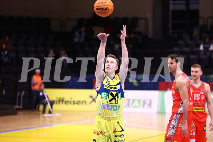 13.01.2024, Graz, Raiffeisen Sportpark Graz, Basketball Superliga 2023/24, Grunddurchgang, Runde 18, UBSC Raiffeisen Graz - Arkadia Traiskirchen Lions