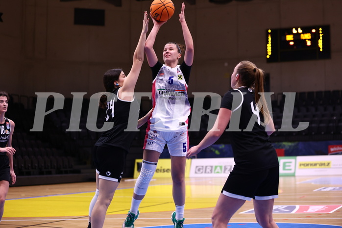13.01.2024, Graz, Raiffeisen Sportpark, Basketball Damen Superliga 2023/24, Grunddurchgang 9.Runde, UBSC-DBBC Graz - Basket Flames Women ,  