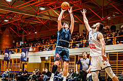Basketball, win2day Basketball Superliga 2023/224, Grunddurchgang Runde 18, BBC Nord Dragonz, Oberwart Gunners, Philipp D'Angelo (9)