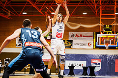 Basketball, win2day Basketball Superliga 2023/224, Grunddurchgang Runde 18, BBC Nord Dragonz, Oberwart Gunners, Lukas Hahn (25)