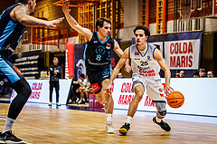 Basketball, win2day Basketball Superliga 2023/224, Grunddurchgang Runde 18, BBC Nord Dragonz, Oberwart Gunners, Lukas Hahn (25)