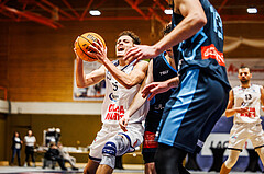Basketball, win2day Basketball Superliga 2023/224, Grunddurchgang Runde 18, BBC Nord Dragonz, Oberwart Gunners, Lukas Hahn (25)