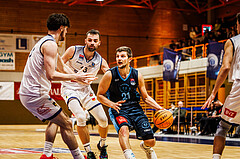 Basketball, win2day Basketball Superliga 2023/224, Grunddurchgang Runde 18, BBC Nord Dragonz, Oberwart Gunners, Moritz Lanegger (21)