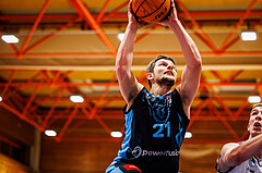 Basketball, win2day Basketball Superliga 2023/224, Grunddurchgang Runde 18, BBC Nord Dragonz, Oberwart Gunners, Moritz Lanegger (21)
