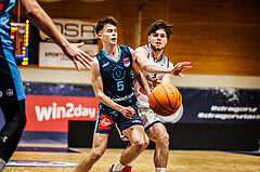 Basketball, win2day Basketball Superliga 2023/224, Grunddurchgang Runde 18, BBC Nord Dragonz, Oberwart Gunners, Jakob Konzet (5)