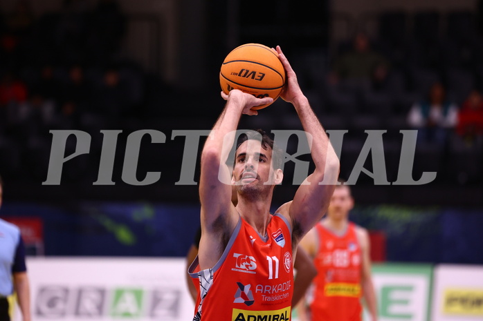 13.01.2024, Graz, Raiffeisen Sportpark Graz, Basketball Superliga 2023/24, Grunddurchgang, Runde 18, UBSC Raiffeisen Graz - Arkadia Traiskirchen Lions