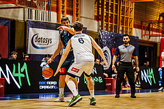 Basketball, win2day Basketball Superliga 2023/224, Grunddurchgang Runde 18, BBC Nord Dragonz, Oberwart Gunners, Moritz Lanegger (21)