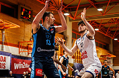 Basketball, win2day Basketball Superliga 2023/224, Grunddurchgang Runde 18, BBC Nord Dragonz, Oberwart Gunners, Ziga Fifolt (13)