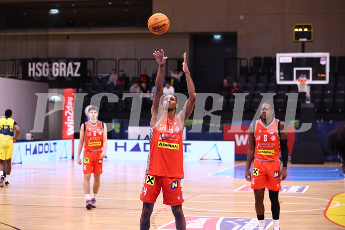 13.01.2024, Graz, Raiffeisen Sportpark Graz, Basketball Superliga 2023/24, Grunddurchgang, Runde 18, UBSC Raiffeisen Graz - Arkadia Traiskirchen Lions