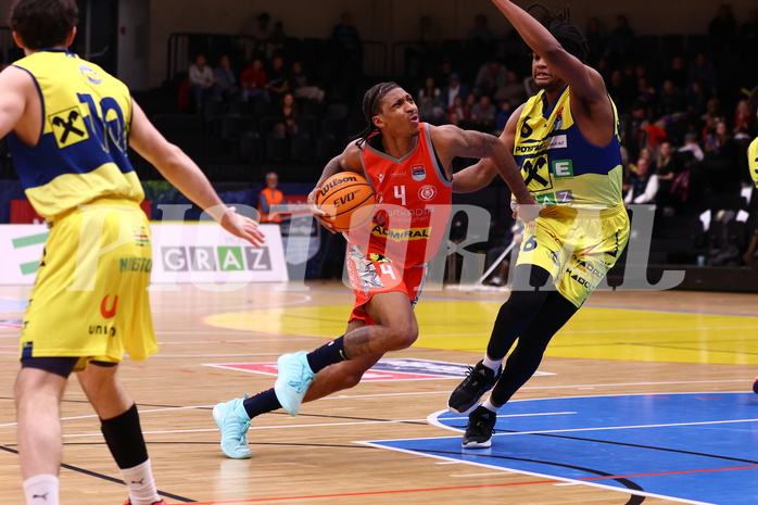 13.01.2024, Graz, Raiffeisen Sportpark Graz, Basketball Superliga 2023/24, Grunddurchgang, Runde 18, UBSC Raiffeisen Graz - Arkadia Traiskirchen Lions