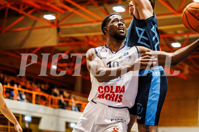 Basketball, win2day Basketball Superliga 2023/224, Grunddurchgang Runde 18, BBC Nord Dragonz, Oberwart Gunners, Austen Awosika (10)