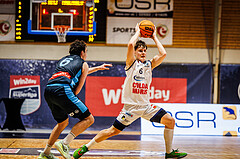 Basketball, win2day Basketball Superliga 2023/224, Grunddurchgang Runde 18, BBC Nord Dragonz, Oberwart Gunners, Valentin Pasterk (6)