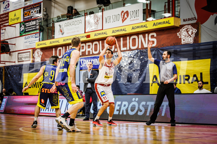 Basketball, win2day Basketball Superliga 2022/23, 8. Qualifikationsrunde, Traiskirchen Lions, UBSC Graz, Fabricio Vay (11)