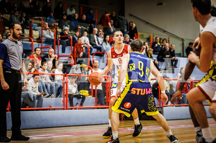 Basketball, win2day Basketball Superliga 2022/23, 8. Qualifikationsrunde, Traiskirchen Lions, UBSC Graz, Lukas Hahn (9)