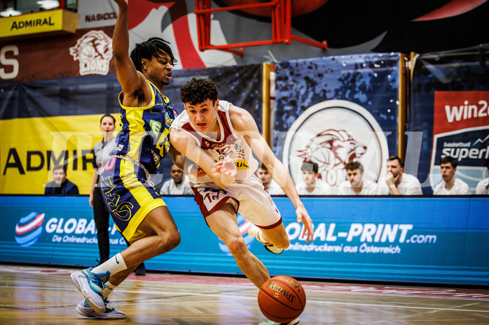Basketball, win2day Basketball Superliga 2022/23, 8. Qualifikationsrunde, Traiskirchen Lions, UBSC Graz, Nils Kühteubl (12)