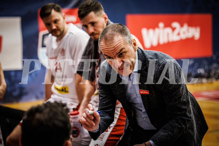 Basketball, win2day Basketball Superliga 2022/23, 8. Qualifikationsrunde, Traiskirchen Lions, UBSC Graz, Radomir Mijanovic (Head Coach)