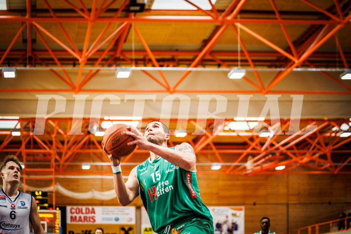 Basketball, win2day Basketball Superliga 2022/23, 8. Qualifikationsrunde, BBC Nord Dragonz, Kapfenberg Bulls, Brad Greene (15)