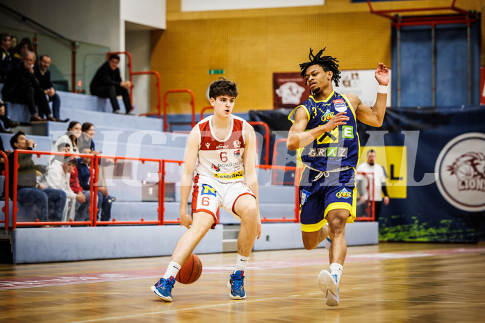 Basketball, win2day Basketball Superliga 2022/23, 8. Qualifikationsrunde, Traiskirchen Lions, UBSC Graz, Aleksej Kostic (6)