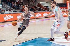 Basketball, Basketball Superliga 2023/24, Grunddurchgang 20.Runde, Oberwart Gunners, Klosterneuburg Dukes, Lennart Burgemeister (10), Daniel Koeppel (14)