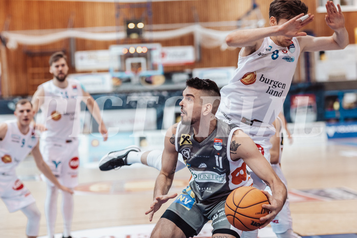Basketball, Basketball Superliga 2023/24, Grunddurchgang 20.Runde, Oberwart Gunners, Klosterneuburg Dukes, Benjamin Blazevic (11), Florian Koeppel (8)