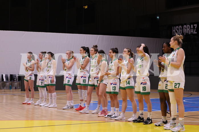 03.02.2024, Graz, Raiffeisen Sportpark, Basketball Damen Superliga 2023/24, Grunddurchgang 11.Runde, UBI Holding Graz - BK Raiffeisen Duchess Klosterneuburg ,  