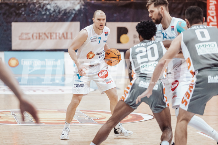 Basketball, Basketball Superliga 2023/24, Grunddurchgang 20.Runde, Oberwart Gunners, Klosterneuburg Dukes, Sebastian Kaeferle (7)