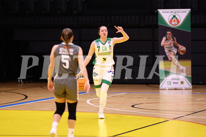 03.02.2024, Graz, Raiffeisen Sportpark, Basketball Damen Superliga 2023/24, Grunddurchgang 11.Runde, UBI Holding Graz - BK Raiffeisen Duchess Klosterneuburg ,  