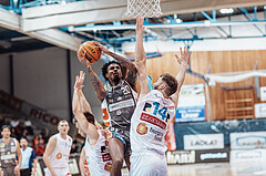 Basketball, Basketball Superliga 2023/24, Grunddurchgang 20.Runde, Oberwart Gunners, Klosterneuburg Dukes, Jonathan Knessl (12), Michael Weathers (20), Daniel Koeppel (14)