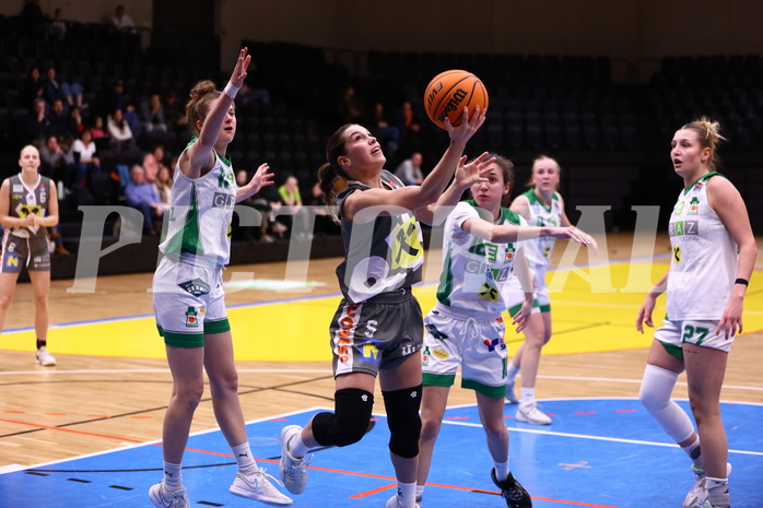 03.02.2024, Graz, Raiffeisen Sportpark, Basketball Damen Superliga 2023/24, Grunddurchgang 11.Runde, UBI Holding Graz - BK Raiffeisen Duchess Klosterneuburg ,  