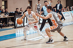 Basketball, Basketball Superliga 2023/24, Grunddurchgang 20.Runde, Oberwart Gunners, Klosterneuburg Dukes, Jonathan Knessl (12), Valentin Bauer (14)