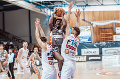 Basketball, Basketball Superliga 2023/24, Grunddurchgang 20.Runde, Oberwart Gunners, Klosterneuburg Dukes, Jonathan Knessl (12), Michael Weathers (20), Daniel Koeppel (14)