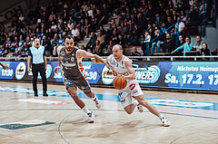 Basketball, Basketball Superliga 2023/24, Grunddurchgang 20.Runde, Oberwart Gunners, Klosterneuburg Dukes, Dragan Bjeletic (0), Sebastian Kaeferle (7)