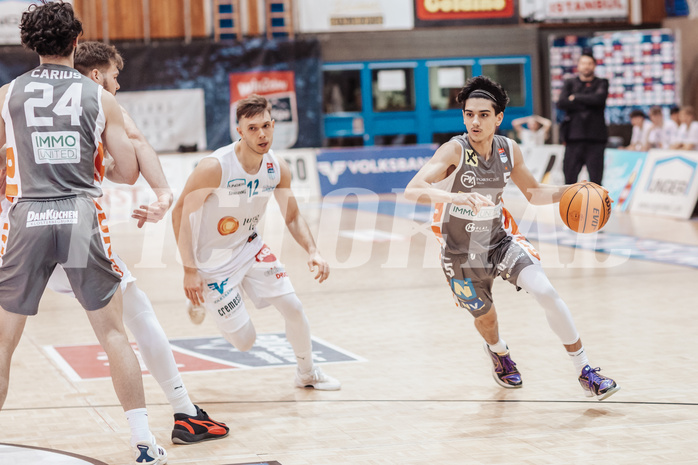 Basketball, Basketball Superliga 2023/24, Grunddurchgang 20.Runde, Oberwart Gunners, Klosterneuburg Dukes, Jonathan Knessl (12), Nico Zeleznik (5)