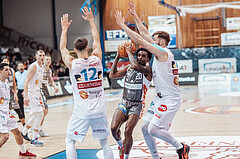Basketball, Basketball Superliga 2023/24, Grunddurchgang 20.Runde, Oberwart Gunners, Klosterneuburg Dukes, Jonathan Knessl (12), Michael Weathers (20), Daniel Koeppel (14)