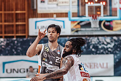 Basketball, Basketball Superliga 2023/24, Grunddurchgang 20.Runde, Oberwart Gunners, Klosterneuburg Dukes, Duje Dukan (23), Kris Monroe (13)