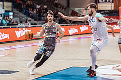 Basketball, Basketball Superliga 2023/24, Grunddurchgang 20.Runde, Oberwart Gunners, Klosterneuburg Dukes, Lennart Burgemeister (10), Daniel Koeppel (14)