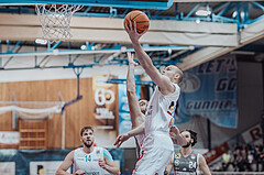 Basketball, Basketball Superliga 2023/24, Grunddurchgang 20.Runde, Oberwart Gunners, Klosterneuburg Dukes, Dragan Bjeletic (0), Sebastian Kaeferle (7)