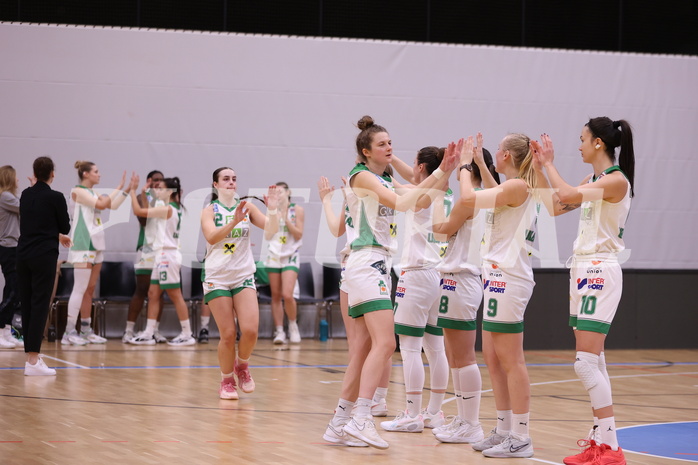 03.02.2024, Graz, Raiffeisen Sportpark, Basketball Damen Superliga 2023/24, Grunddurchgang 11.Runde, UBI Holding Graz - BK Raiffeisen Duchess Klosterneuburg ,  