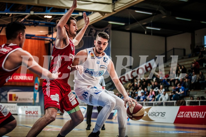 Basketball, ABL 2017/18, Grunddurchgang 27.Runde, Oberwart Gunners, BC Vienna, Benjamin Blazevic (12)