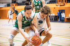 Basketball, Win2Day Basketball Damen Superliga 2022/23, Grunddurchgang 6.Runde, Vienna D.C. Timberwolves, UBI Holding Graz, Simone Schwarzinger (7), Cristina Nino (2)