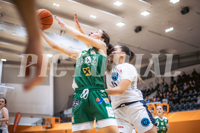 Basketball, Win2Day Basketball Damen Superliga 2022/23, Grunddurchgang 6.Runde, Vienna D.C. Timberwolves, UBI Holding Graz, Nika Cic (18)